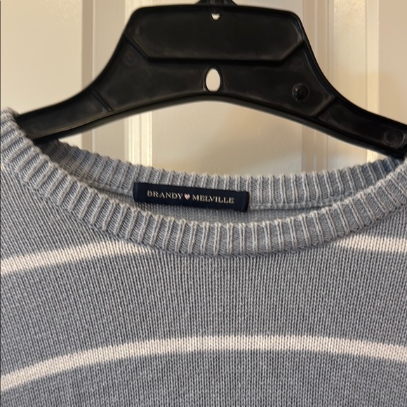 Striped Blue and White Brandy Mellville/John Galt Sweater - Picture 3 of 5